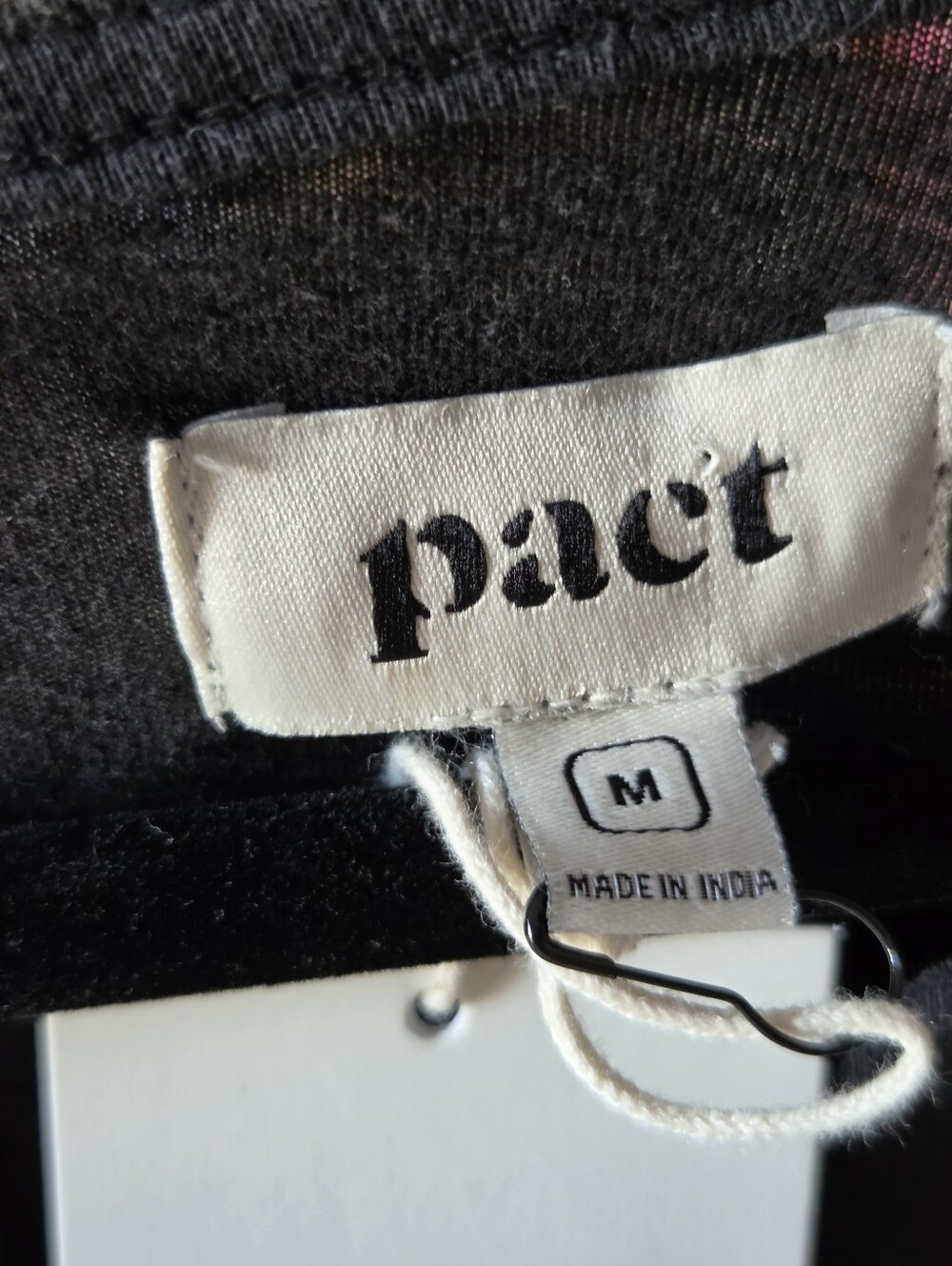 PACT NWT Organic Cotton Wide Leg Jumpsuit Charcoal Black Size M - Picture 2 of 9